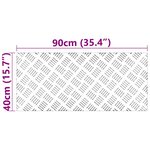 vidaXL Plaques à damier 4 Pièces Argent 90 x 40 cm Aluminium