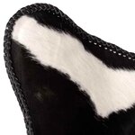vidaXL Chaise papillon noir et blanc cuir de vache
