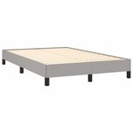 vidaXL Sommier à lattes de lit et matelas gris clair 120x190 cm tissu