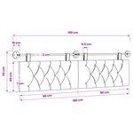 vidaXL Tête de lit suspendue Bleu Tissu