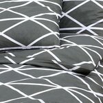 vidaXL Ensemble de housse de couette Gris 260x220 cm Coton