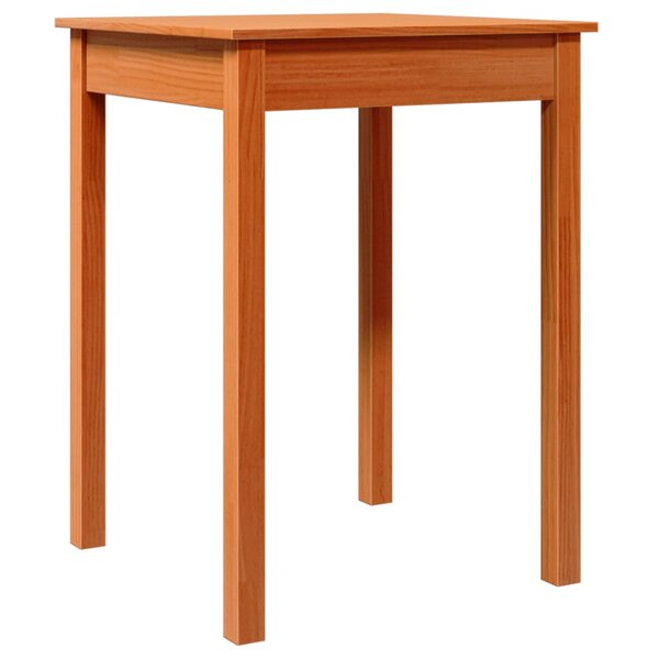vidaXL Table à manger cire marron 55x55x75 cm bois massif de pin