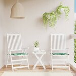 vidaXL Coussins de chaise lot de 2 motif de feuilles 40x40x3 cm tissu