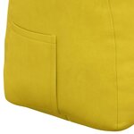 vidaXL Coussin de Dos Jaune 140 x 24 x 50 cm Velours
