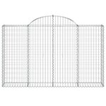 vidaXL Paniers à gabions arqués 25 Pièces 200x30x120/140 cm Fer galvanisé