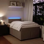 vidaXL Sommier à lattes de lit et matelas Gris clair 120x200cm Velours