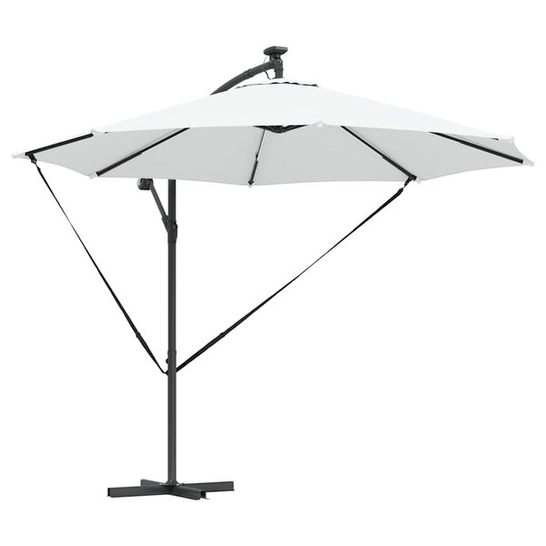 vidaXL Parasol 294 x 294 x 248 cm Polyester et Aluminium Sable