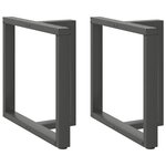 vidaXL Pieds de table à manger en T 2 pièces Anthracite 70x35x(72-73) cm Acier