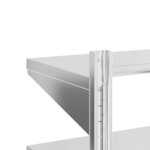 vidaXL Étagère murale à 2 niveaux 100x30x60cm argenté acier inoxydable