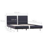 vidaXL Cadre de lit sans matelas noir similicuir 120x200 cm