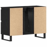 Meuble sous lavabo vidaXL Noir Chêne 80x33x60 cm Bois d'ingénierie