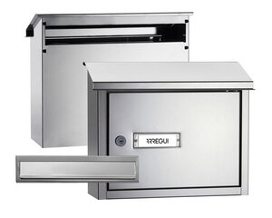 Pack Bouche d'entrée + Boîte aux lettre en acier inoxydable  V4087  Fente 32 5 x 3 cm