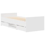 vidaXL Cadre de lit sans matelas blanc 75x190 cm