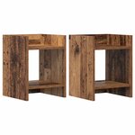 vidaXL Support de Plante 2 pièces Bois ancien 30 x 30 x 40 cm