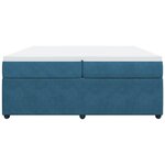 vidaXL Sommier à lattes de lit et matelas Bleu foncé 200x200cm Velours