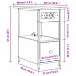 vidaXL Cabinet de chevet avec tiroir Chêne marron 60 x 30 x 61 cm