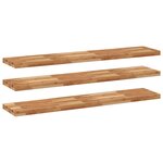 vidaXL Étagères flottantes 3 Pièces 160x30x4 cm acacia massif à l'huile