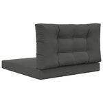 vidaXL Coussin de canapé d'extérieur 2 Pièces Anthracite Polyester
