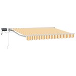 vidaXL Cadre de store manuel avec LEDs Jaune et blanc 2 5 x 2 m