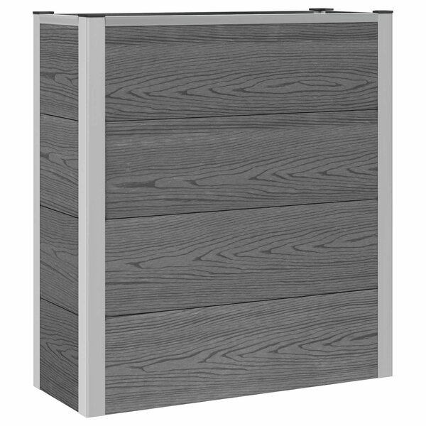 vidaXL Jardinière surélevée Gris 75 x 30 x 82 cm WPC et Aluminium