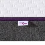 vidaXL Matelas Blanc et Gris 200 x 200 cm Tissu jacquard