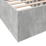 vidaXL Cadre de lit sans matelas gris béton 75x190 cm