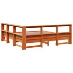 vidaXL Lit bibliothèque sans matelas cire marron 200x200 cm pin massif