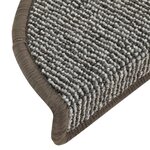 vidaXL Tapis de marches d'escalier 15 Pièces Gris 56x17x3 cm