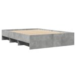 vidaXL Cadre de lit sans matelas gris béton 120x190 cm bois ingénierie