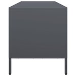 vidaXL Meuble TV anthracite 135x39x43 5 cm acier laminé à froid