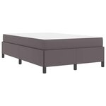 vidaXL Cadre de lit avec matelas Gris 120 x 190 cm tissu
