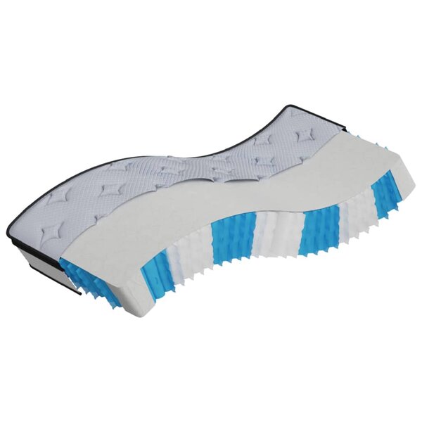vidaXL Matelas à ressorts ensachés moyen plus 90x200 cm