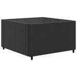 vidaXL Salon de jardin 9 Pièces avec coussins Noir Résine tressée
