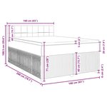 vidaXL Sommier à lattes de lit avec matelas Taupe 160x200 cm Tissu