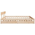 vidaXL Cadre de lit sans matelas 200x200 cm bois massif de pin