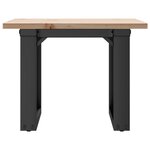 vidaXL Table basse cadre en O 50x50x35 cm bois de pin massif et fonte