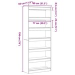 vidaXL Bibliothèque / Séparateur de pièce blanche 80x30x198 cm