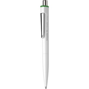 Stylo à bille K3 Biosafe blanc Pointe Moyenne verte SCHNEIDER