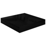 vidaXL Étagère murale flottante 4 Pièces Noir brillant 23x23 5x3 8 cm MDF