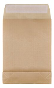 Lot de 20 enveloppes pochettes kraft armé à soufflet marron 280 x 365 + 70 mm