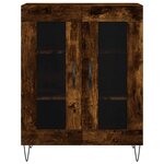 vidaXL Buffet haut Chêne fumé 69 5x34x180 cm Bois d'ingénierie
