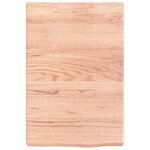 vidaXL Étagère murale marron clair bois chêne massif traité