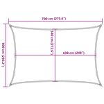 vidaXL Voile d'ombrage 160 g/m² Blanc 6x7 m PEHD