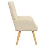 vidaXL Chaise de relaxation Crème Tissu