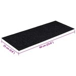 vidaXL Tapis d'escalier autocollants 30 pièces 60 x 25 cm Noir Rectangulaire