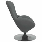vidaXL Fauteuil œuf Gris foncé 63 x 73 x 90 cm tissu