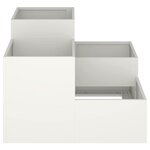 vidaXL Cache-pot de jardin Blanc 100 x 100 x 60 cm Acier