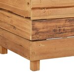 vidaXL Lit surélevé 150x40x38 cm bois de teck recyclé et acier