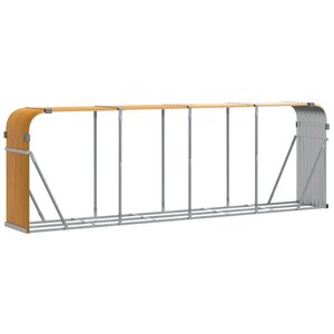 vidaXL Porte-bûches aspect bois 300x45x100 cm acier galvanisé
