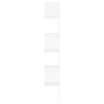 vidaXL Étagère d'angle murale Blanc 20x20x127 5 cm bois d’ingénierie